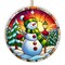 Radiant Sunset Glow Snowman Ornament, Frosty Guardian for Holiday Cheer Gift and Decor
